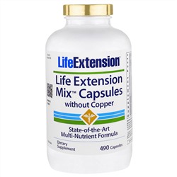 Life Extension, Miх Капсулы без Меди, 490 капсул