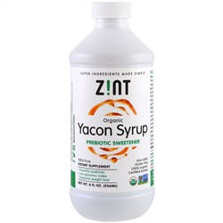 Z!NT, Органический сироп из якона, пребиотический заменитель сахара, 8 жидких унций (236 мл)