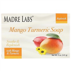 Madre Labs, Mango Turmeric Soap Bar, With Vitamin E, Shea, Avocado, Jojoba & Cocoa Butter, 5 oz (141 g)