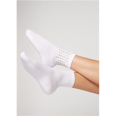 Kurze Sportsocken mit Strass