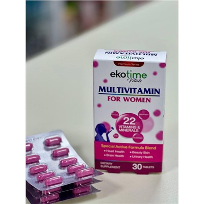 Ekotime Vitals Мультивитаминный комплекс для женщин 30 таблеток
