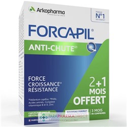 ArkoPharma Forcapil Anti-Chute - Force, Croissance & Résistance - Cheveux & Ongles Dévitalisés - 90 comprimés