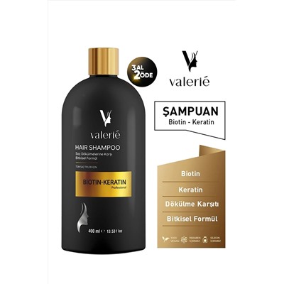 Valerie Dökülme Ve Kırılma Karşıtı Onarıcı, Güçlendirici Biotin - Collagen Şampuan 400 Ml Biotin Keratin Professional