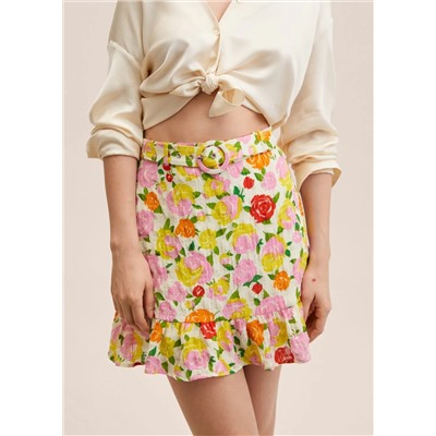 Minifalda estampado floral -  Mujer | MANGO OUTLET Melilla