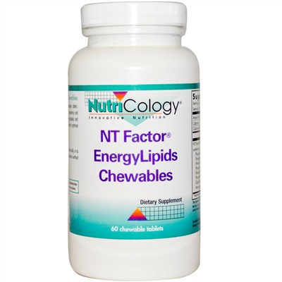 Nutricology, Энергетические жевательные липиды NT Factor, 60 жевательных таблеток