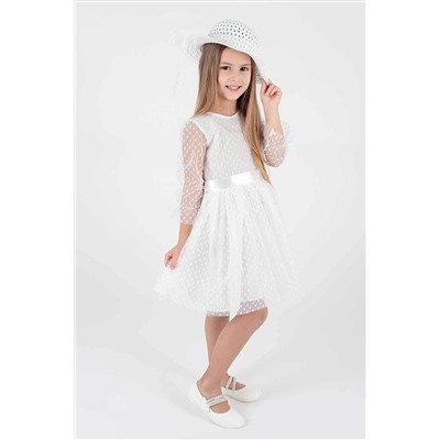 AHENGİM Kız Çocuk Elbise Kız Şapkalı Elbise Kız Elbise Tül Elbise Ak2228 1-2-10001159