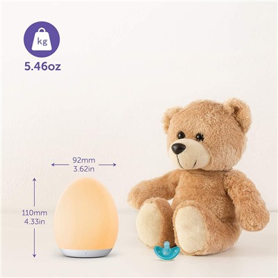 VAVA Home VA-CL009 Kids with Color Changing Mode & Dimming Function Rechargeable Baby Night Light with Touch Control & 1 Hour Timer, up to 100H, White