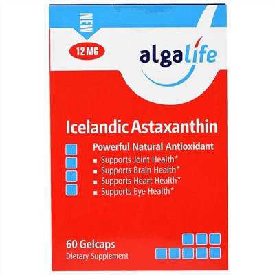 Algalife, Icelandic Astaxanthin, 12mg, 60 Gelcaps