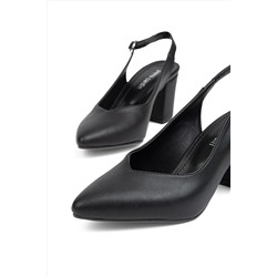 Pierre Cardin ® | PC-50173 - 3478 Siyah Cilt - Kadın Topuklu Ayakkabı