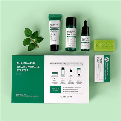 [Miniature] AHA-BHA-PHA 30 Days Miracle Starter Mini Kit, Мини набор кислотных средств для проблемной кожи