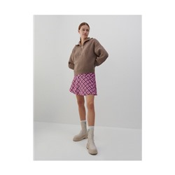 Patterned mini skirt