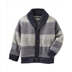 Sweater-Fleece Shawl Collar Cardigan
