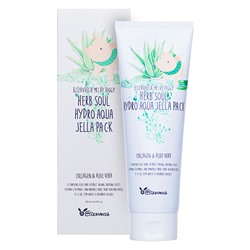 Elizavecca Milky Piggy Herb Soul Hydro Aqua Jella Pack Маска для лица с коллагеном и экстрактом алоэ 250мл