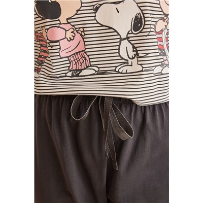 Pijama 100% algodón Snoopy rayas