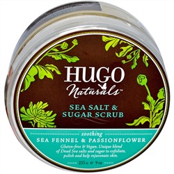 Hugo Naturals, Скраб из морской соли и сахара, с морским критмумом и страстоцветом, 9 унций (255 г)