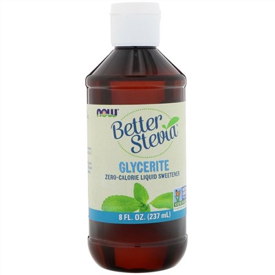 Now Foods, Better Stevia Liquid Sweetener, Glycerite, 8 fl oz (237 ml)