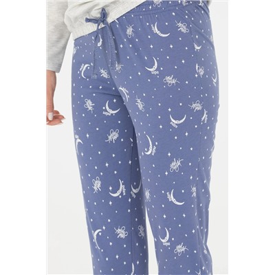 Kadın Gri Melanj Pijama Takımı