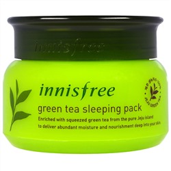 Innisfree, Увлажняющий ночной крем с экстрактом зеленого чая, 2,7 унций (80 мл)
