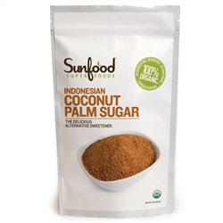Sunfood, Индонезийский кокосовый пальмовый сахар, 454 г