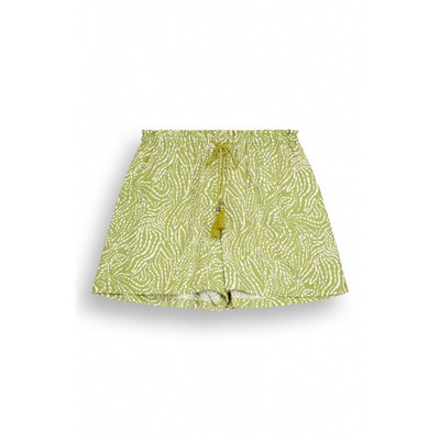 Short verde estampado étnico