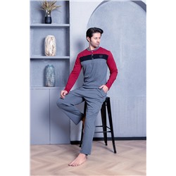 AHENGİM Man Erkek Pijama Takımı Interlok Öön Orta Parçalı Pamuklu Mevsimlik M70052267 1-2-10001210