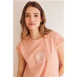 Pijama 100% algodón rosa capri