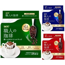 UCC Coffee drip японский ароматный кофе дрип в пакетиках 18 шт