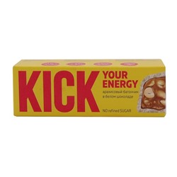 KICK Your Energy Арахисовый батончик в белом шоколаде 45г