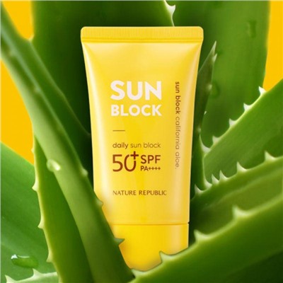 Солнцезащитный крем для лица с алоэ Nature Republic California Aloe Daily Sunblock (57 мл)
