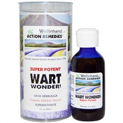 Wellinhand Action Remedies, Super Potent, Wart Wonder!, 2 жидких унции (60 мл)