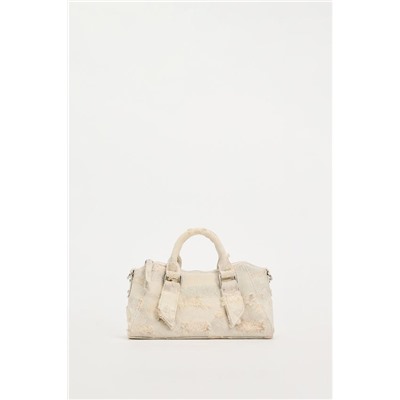 DISTRESSED FABRIC CITY BAG