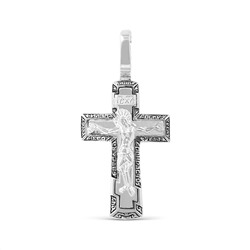 Крест из серебра с частичным чернением - 3,6 см