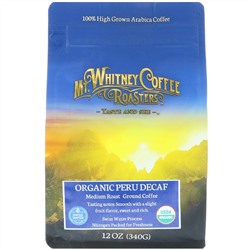 Mt. Whitney Coffee Roasters, Органический перуанский напиток без кофеина, молотый кофе, 12 унций (340 г)