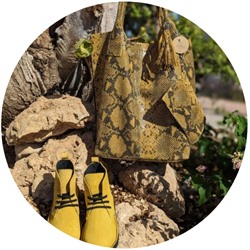 AB.Zapatos 1619/2 New · R · Amarillo+PELLE - Shopper PITON OCRA АКЦИЯ