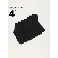PACK OF 7 PAIRS OF BASIC LONG SOCKS