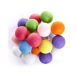 Тайская гирлянда (большие шарики) «Радуга» Большие-спец.заказ для нашего магазина (20 шариков в гирлянде )  / Thai lightening balls rainbow