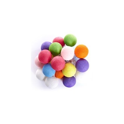 Тайская гирлянда (большие шарики) «Радуга» Большие-спец.заказ для нашего магазина (20 шариков в гирлянде ) / Thai lightening balls rainbow