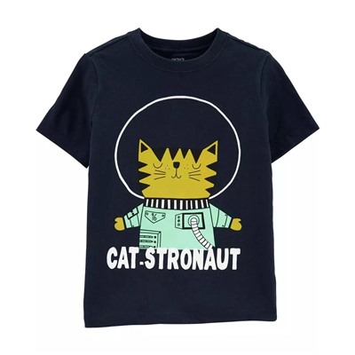Carter's | Baby Cat Astronaut Jersey Tee