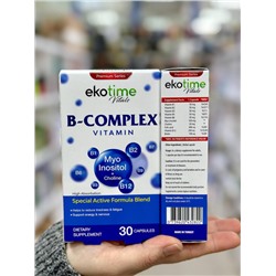Ekotime Vitals Витамины группы Б, B-complex 30 капсул