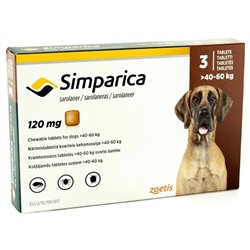 Simparica 120mg Chewable Tablets For Dogs 40-60 kg
