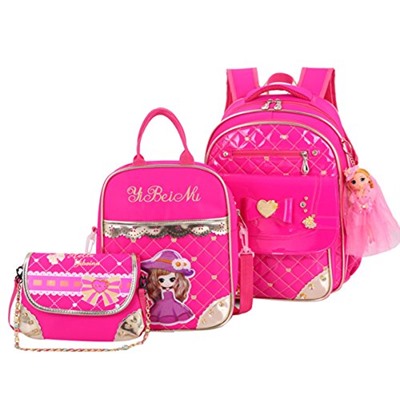JiaYou Primary Girls Students Polyester School Backpack and Lunch Bag 2 Sets/3 Sets