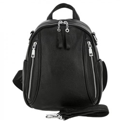 Женская кожаная сумка-рюкзак 8-9001 BLACK