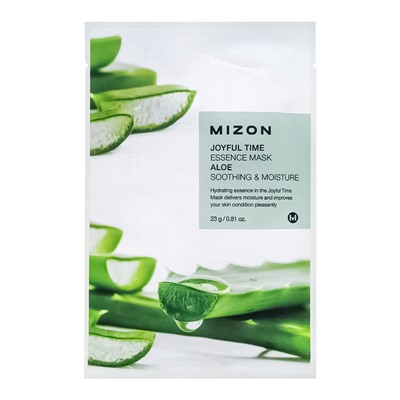 MIZON Joyful Time Essence Mask Aloe Тканевая маска для лица с экстрактом сока алоэ 23г