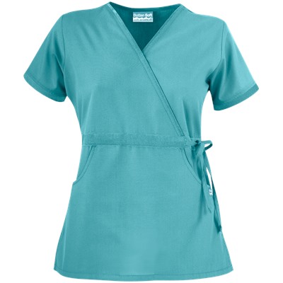 Butter-Soft Scrubs by UA™ Women's Solid Mock Wrap Top with Side Tie