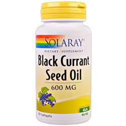 Solaray, Масло семян черной смородины, 600 мг, 90 капсул