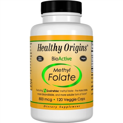 Healthy Origins, Methyl Folate 800 MCG, 120 Veggie Caps