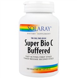 Solaray, Super Bio, буферизованный витамин С, 100 вегетарианских капсул