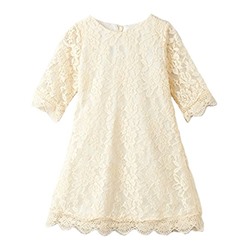 CVERRE Flower Girl Lace Dress Country Dresses Sleeves 1-6 7-16