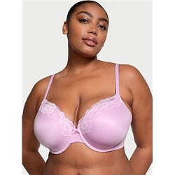 Lightly Lined Full-Coverage Lace-Trim Bra