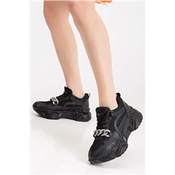 Daxtors Siyah - D1200 Günlük Ortopedik Kadın Sneaker Spor Ayakkabı 22YDaGZ20000001